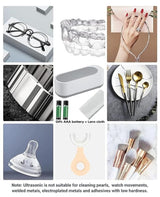 SparkleClean™ - Ultrasonic Jewelry Cleaner | Professional-Grade High-Frequency Vibration Cleaning Machine for Jewelry, Glasses, Watches & Valuables | Portable Multi-Purpose Sonic Cleaner