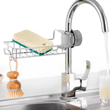 SinkPro™ Over-Faucet Sponge Holder – No-Drill Stainless Steel Organizer
