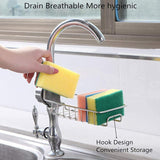 SinkPro™ Over-Faucet Sponge Holder – No-Drill Stainless Steel Organizer