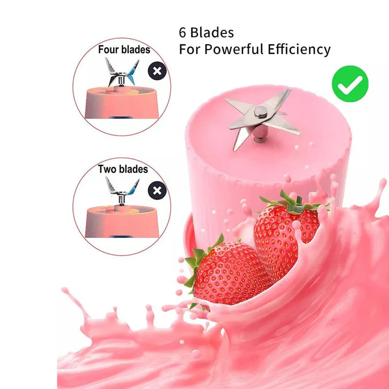 BlendFit Pro™ - Portable USB Rechargeable Blender | 6-Blade Smoothie Maker for Gym, Travel & Home
